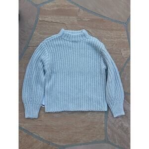 Ann Taylor Sweater Womens Small S Silver Metallic Long Sleeve Knit Holiday LS